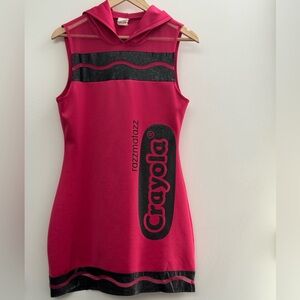 Crayola Razzmatazz Pink Crayon Hooded Dress